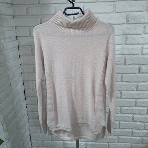 Hyba Ladies Size XS Light Pink Long Sleeves Lighter Weight Turtleneck / Tunic
